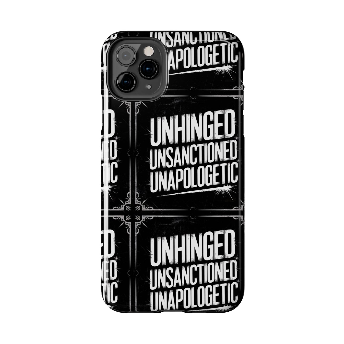 Gothic Case, 'Unhinged Unsanctioned Unapologetic' Alternative Case, Punk Grunge