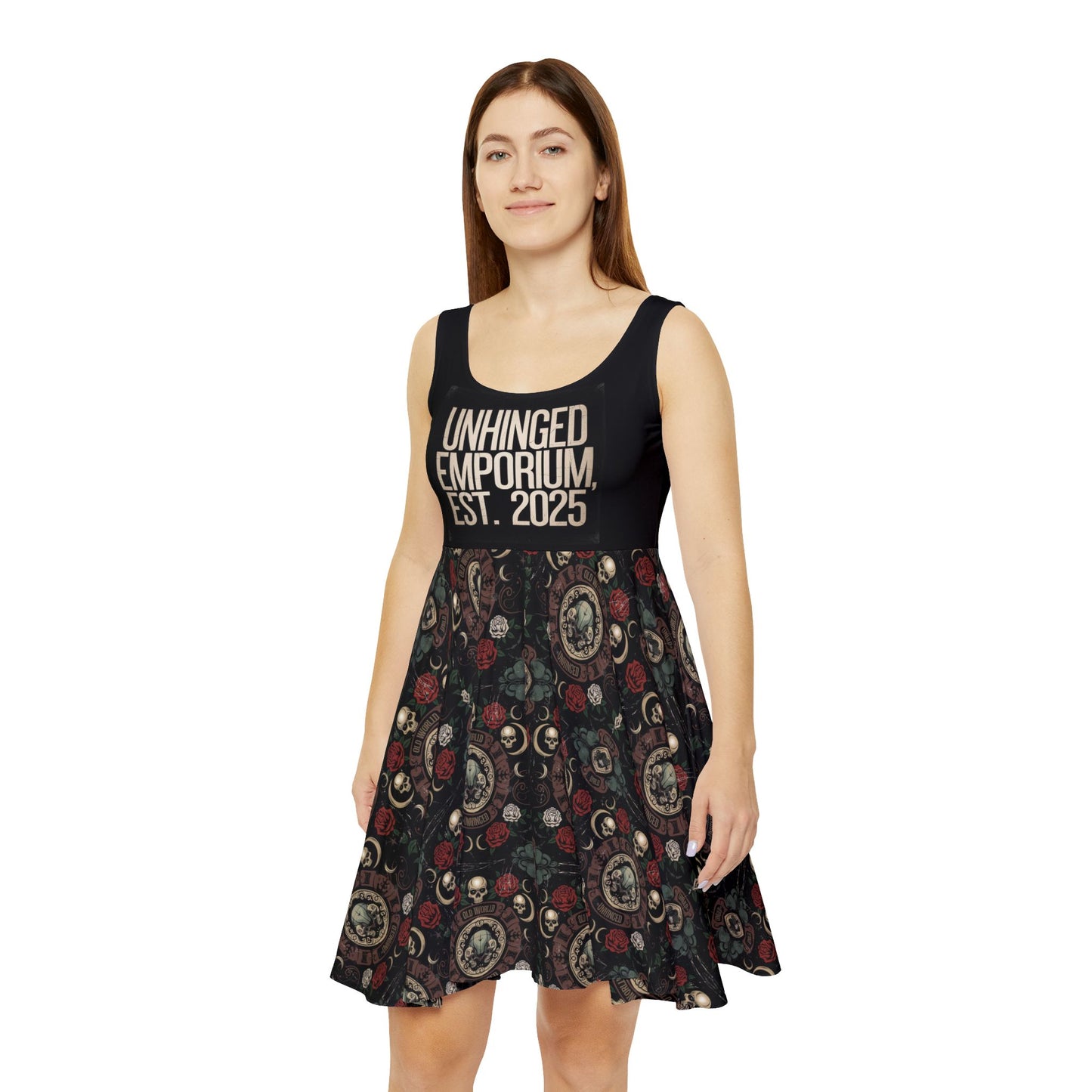 Gothic Skater Dress, 'Unhinged Old World', Alternative Dress, Punk Grunge