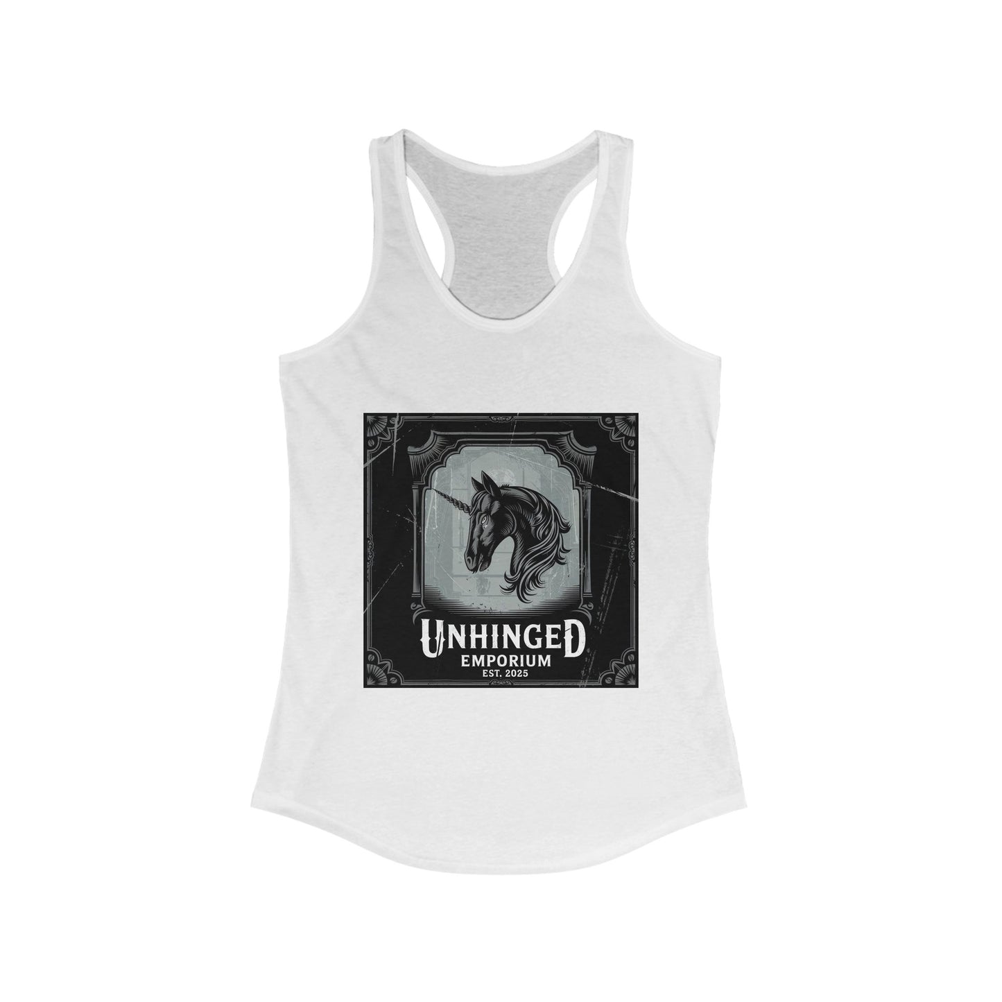 Gothic Tank Top, 'Unhinged Black Unicorn', Alternative Shirt, Punk Grunge