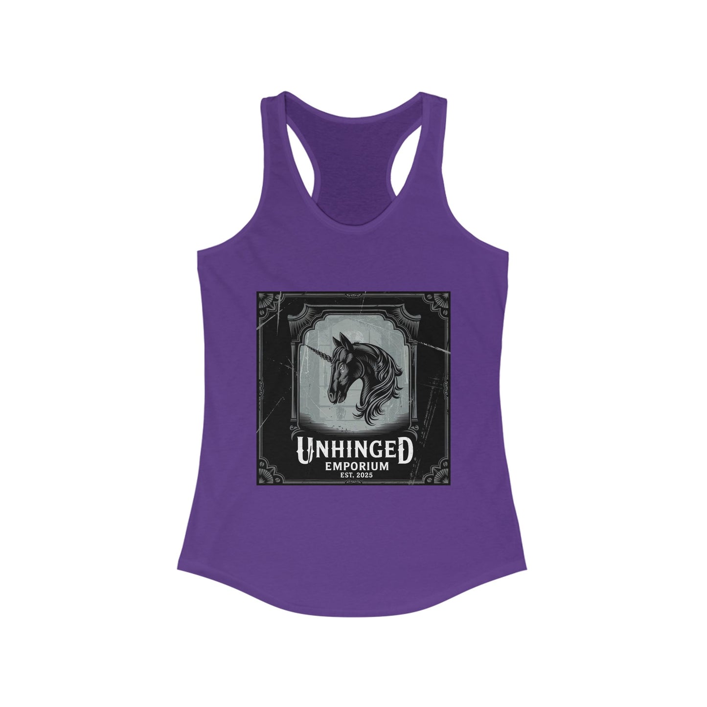 Gothic Tank Top, 'Unhinged Black Unicorn', Alternative Shirt, Punk Grunge