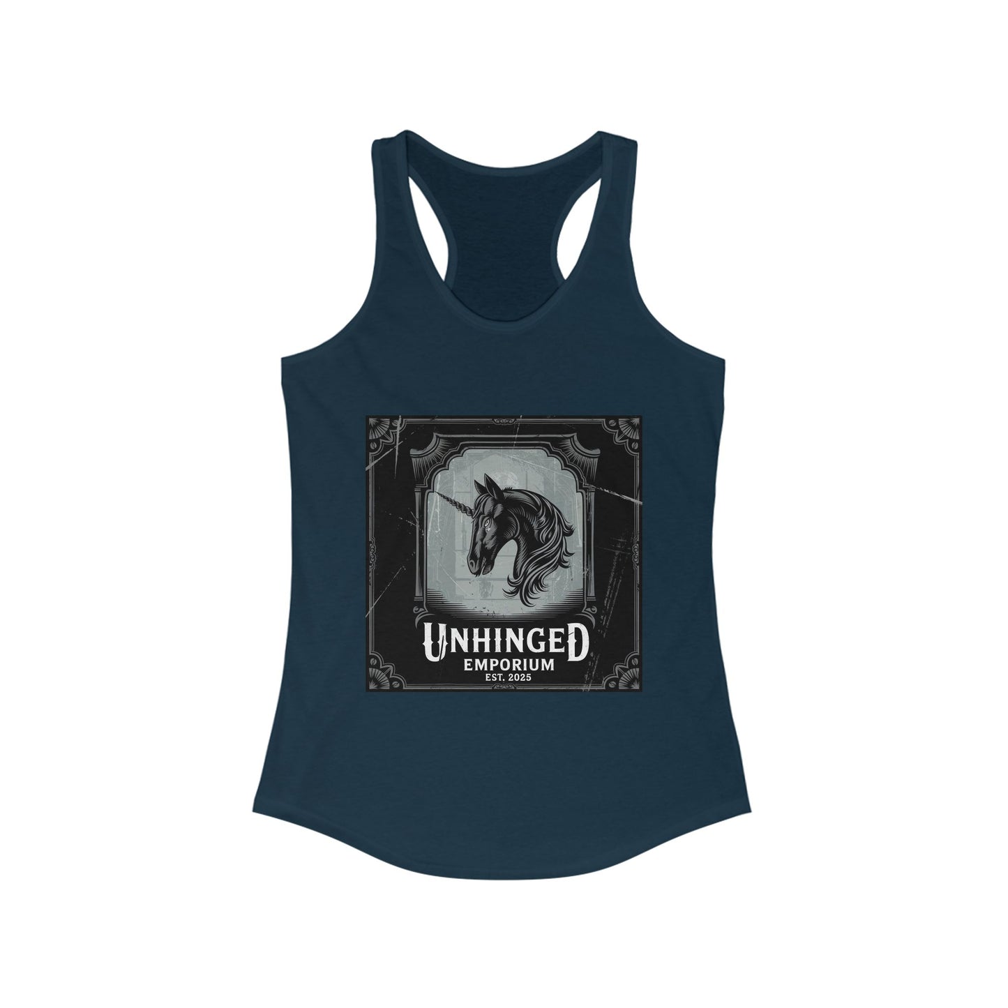 Gothic Tank Top, 'Unhinged Black Unicorn', Alternative Shirt, Punk Grunge