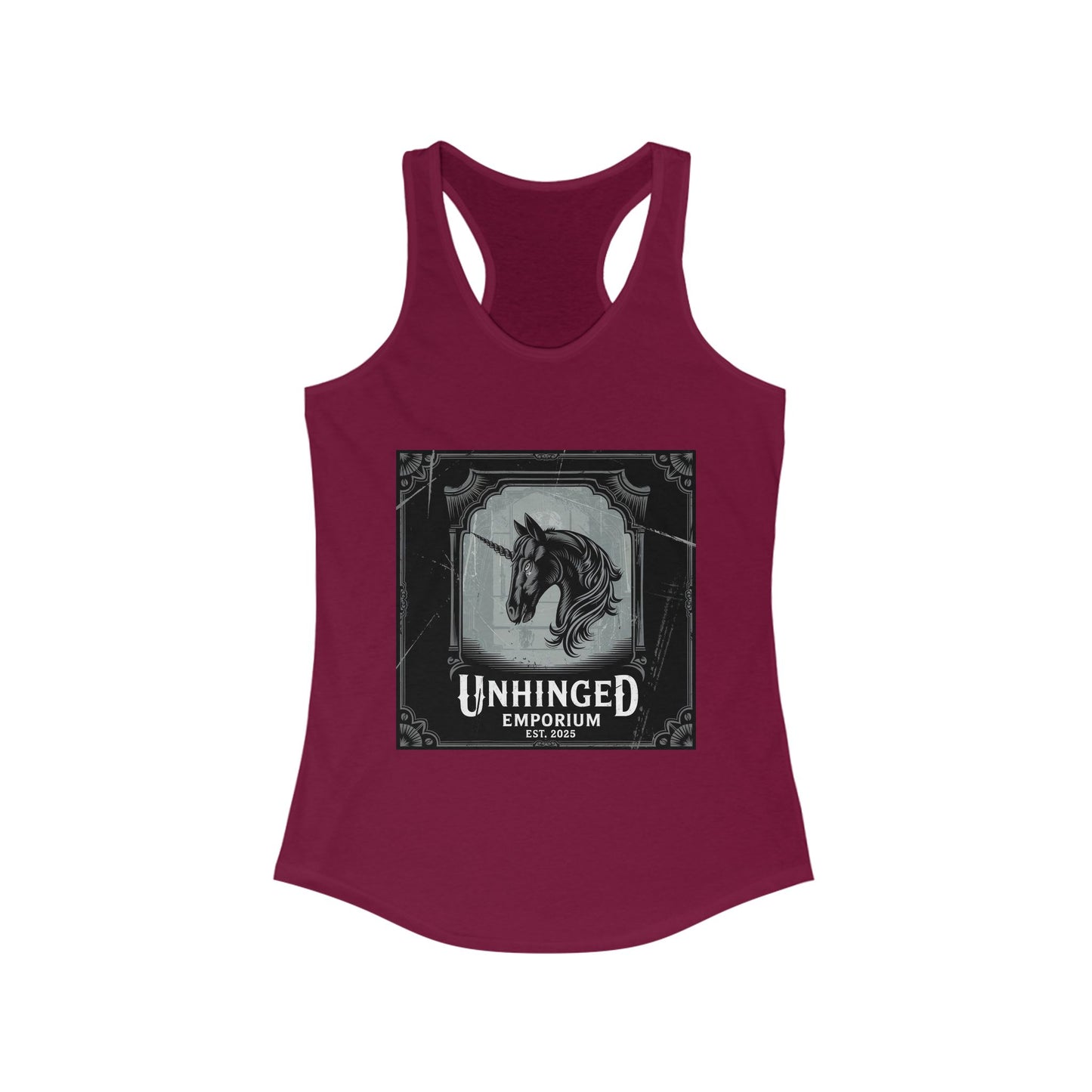 Gothic Tank Top, 'Unhinged Black Unicorn', Alternative Shirt, Punk Grunge