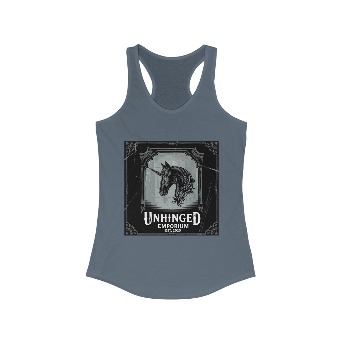 Gothic Tank Top, 'Unhinged Black Unicorn', Alternative Shirt, Punk Grunge