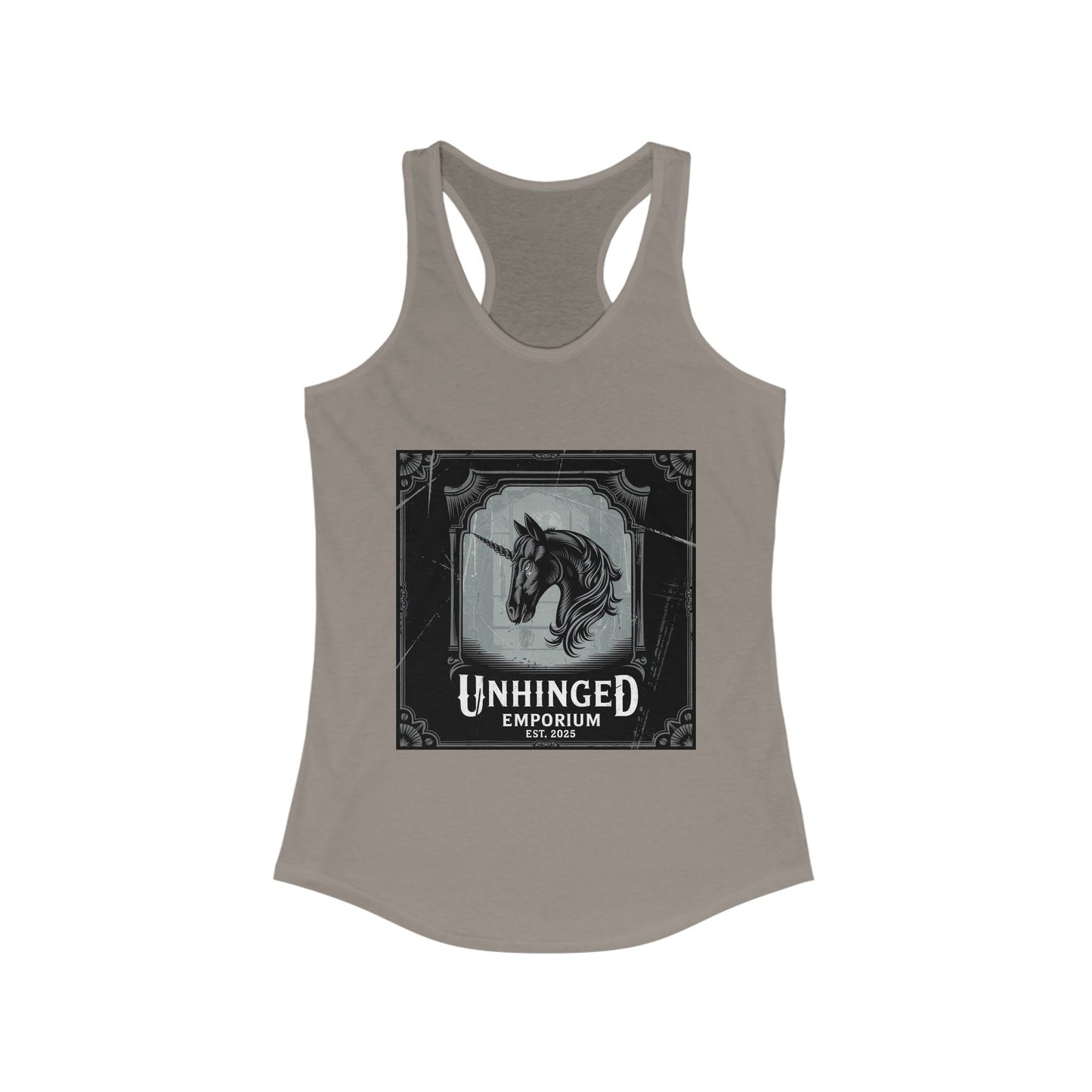 Gothic Tank Top, 'Unhinged Black Unicorn', Alternative Shirt, Punk Grunge