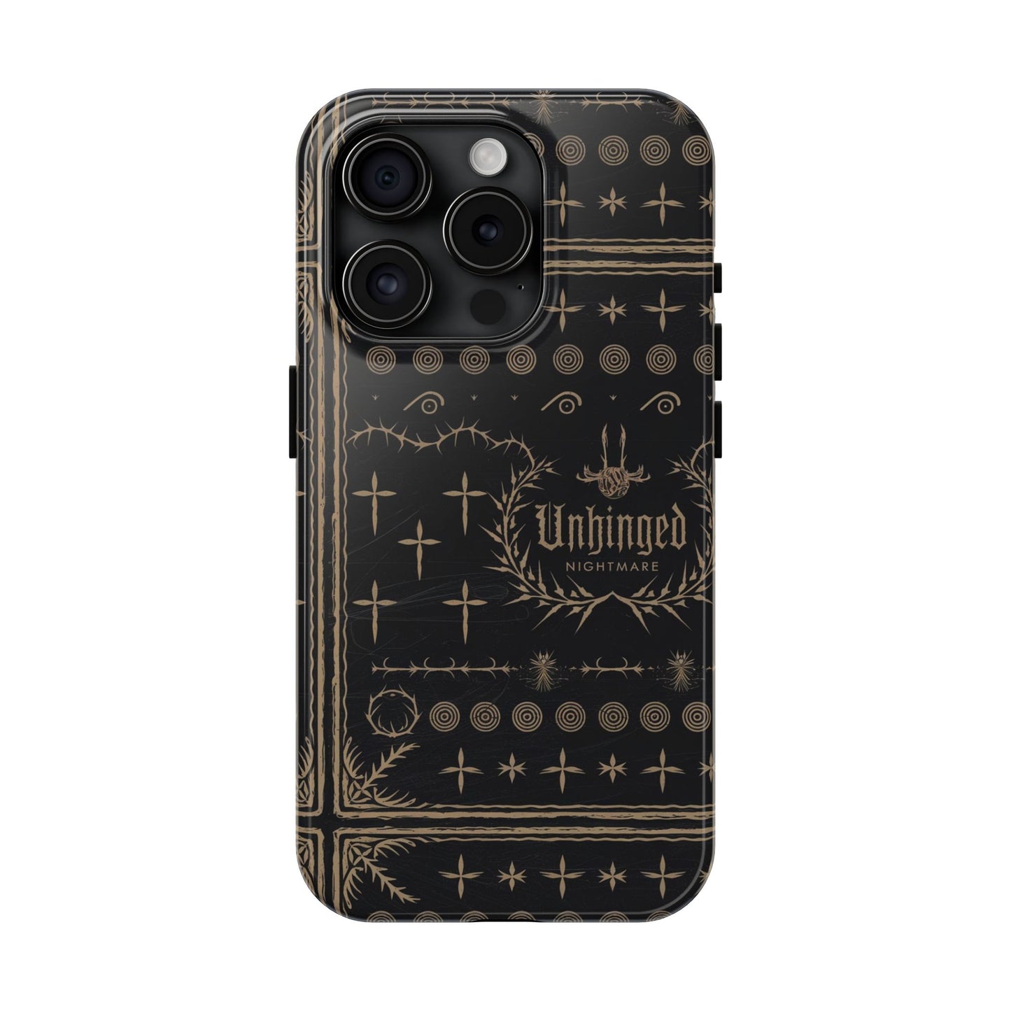 Gothic Phone Case, 'Unhinged Nightmare Crosses', Alternative Case, Punk Grunge