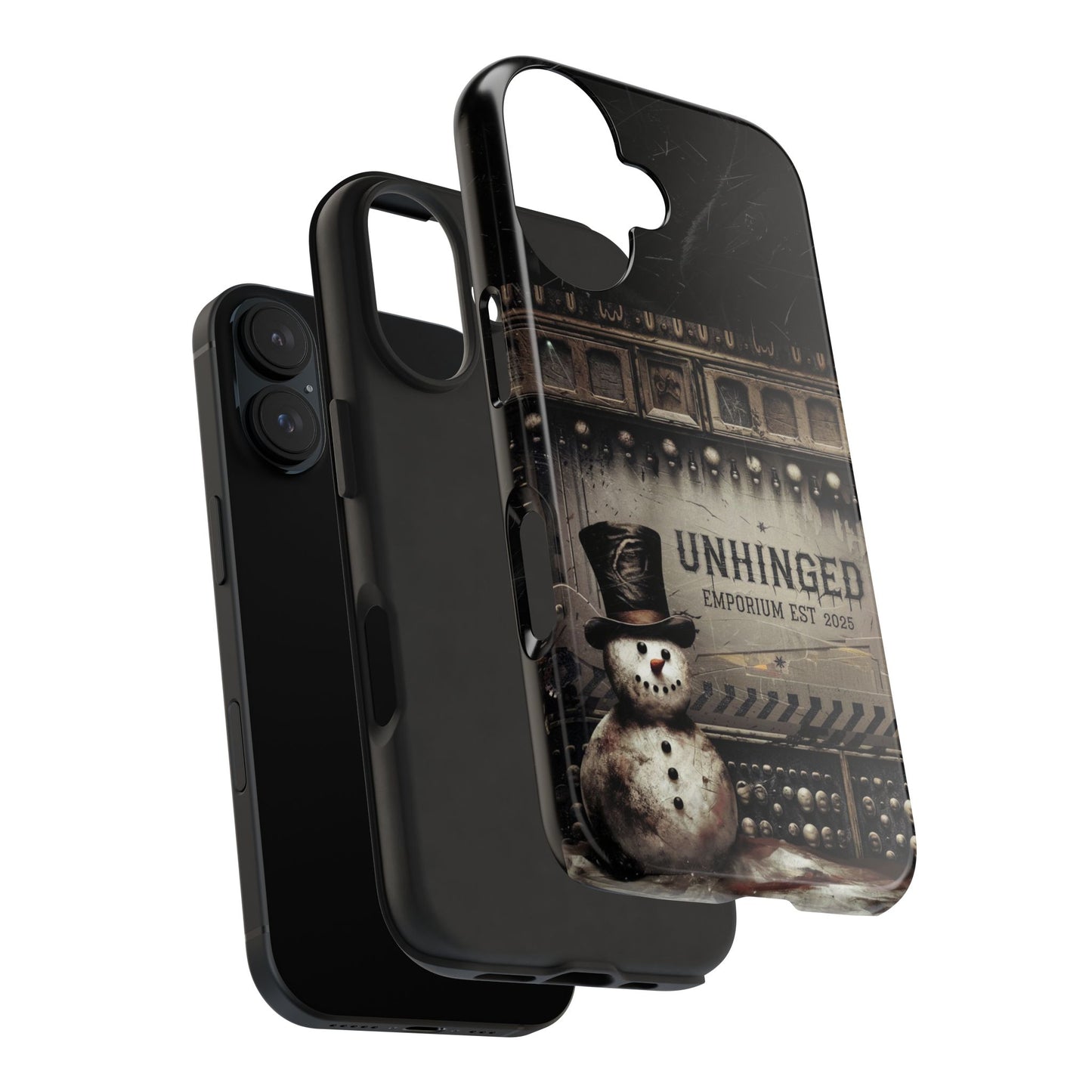 Gothic Phone Case, 'Unhinged Frosty McDeath', Alternative Case, Punk Grunge