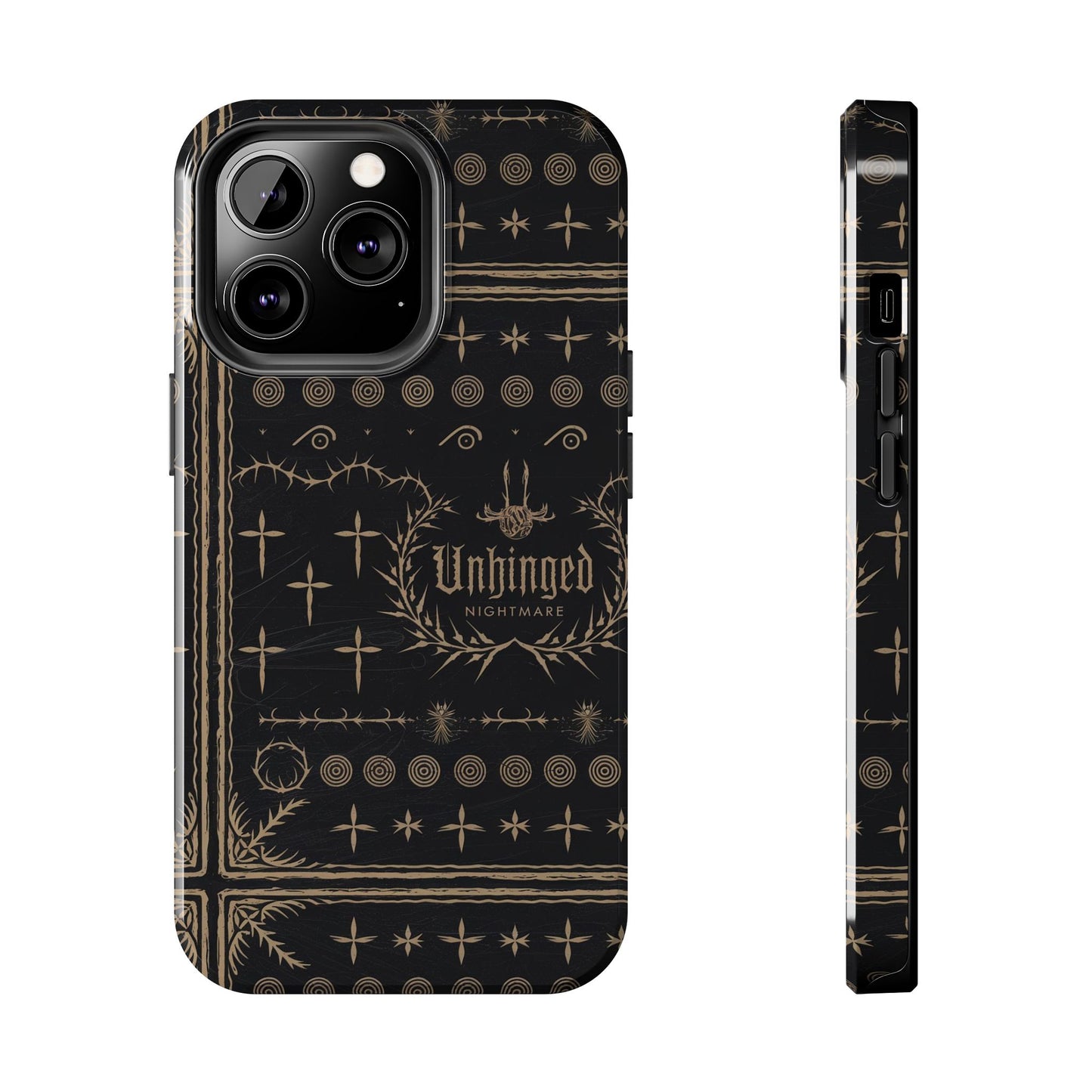 Gothic Phone Case, 'Unhinged Nightmare Crosses', Alternative Case, Punk Grunge