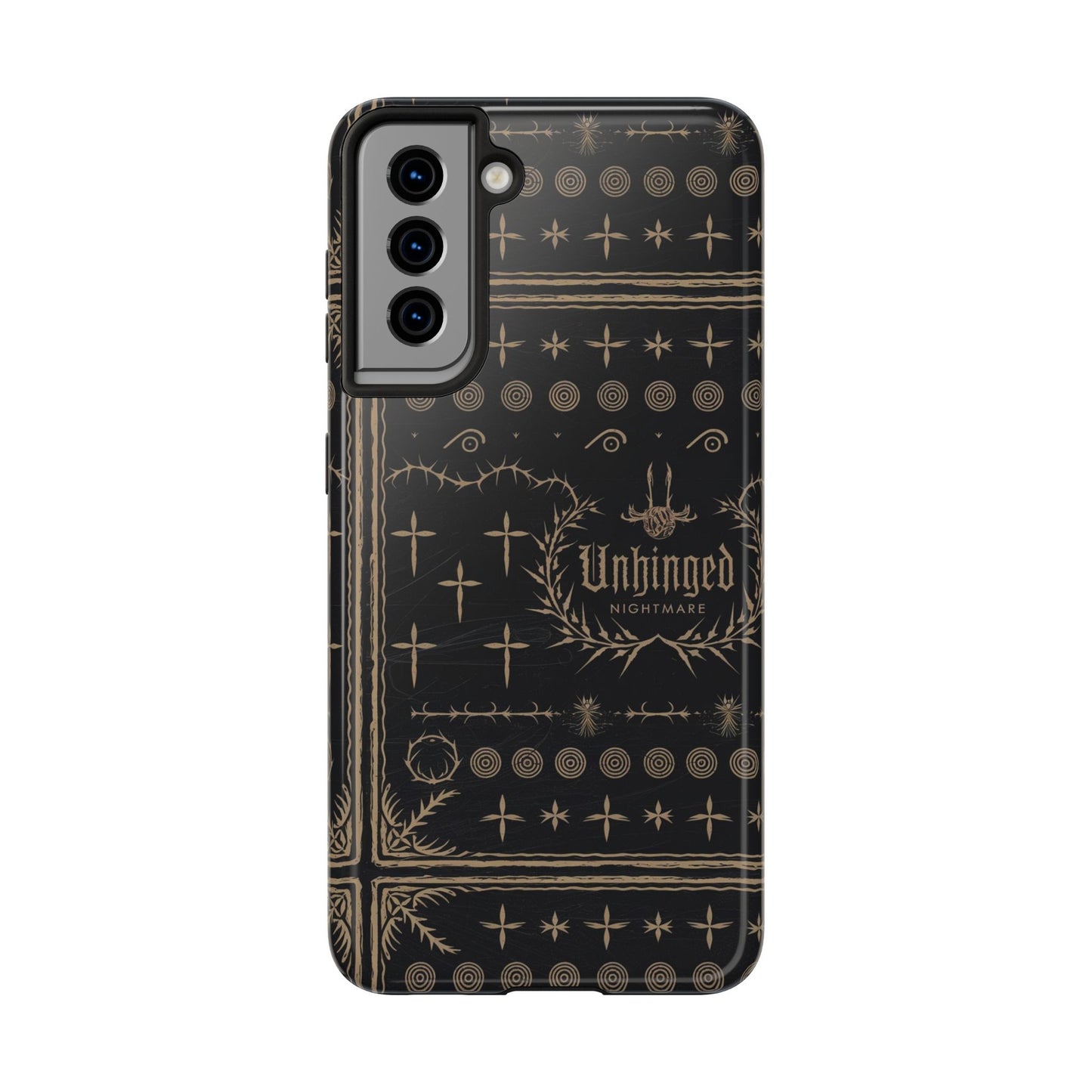 Gothic Phone Case, 'Unhinged Nightmare Crosses', Alternative Case, Punk Grunge