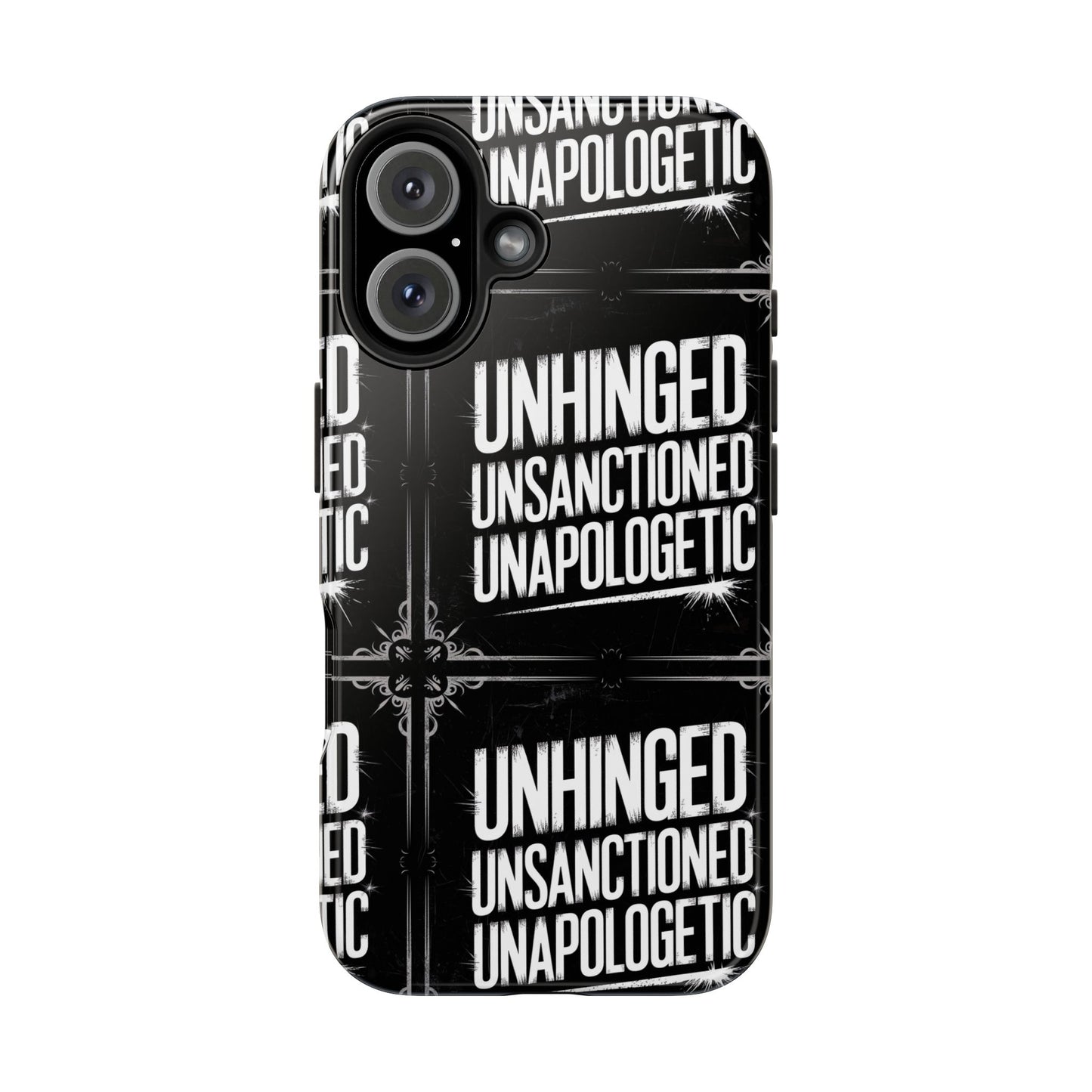 Gothic Case, 'Unhinged Unsanctioned Unapologetic' Alternative Case, Punk Grunge